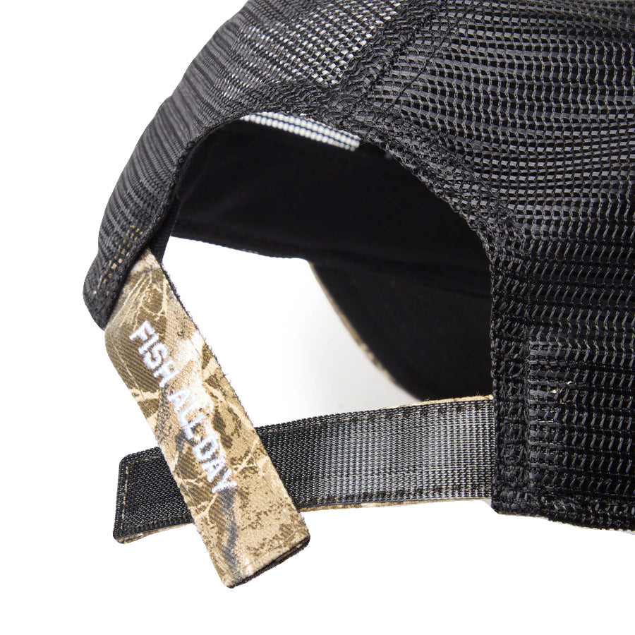 ニューエラ キャップ NEW ERA 9FORTY A-Frame トラッカー ループ Angler's Club Ripple Logo FISHING 釣り リアルツリーカモ 14774380 | アウトドア ストラップ