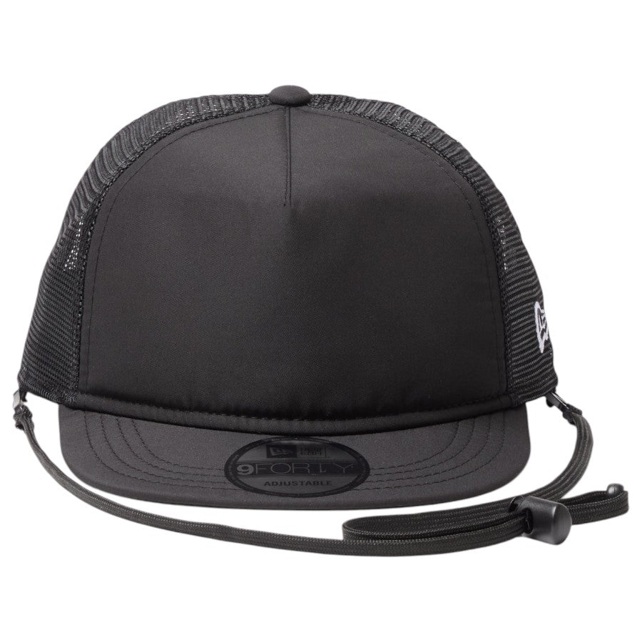 ニューエラ キャップ 帽子 NEW ERA CAP 9FORTY A-Frame トラッカー ショートバイザー Utility Collection Tech Surf ブラック 14774369｜アウトドア 正面