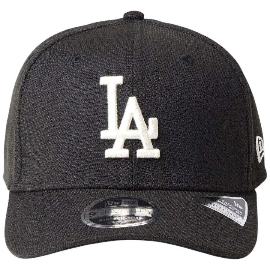 ニューエラ キャップ 帽子 NEW ERA CAP 9SEVENTY MLB ストレッチスナップ ロサンゼルス ドジャース ブラック 14744806 正面