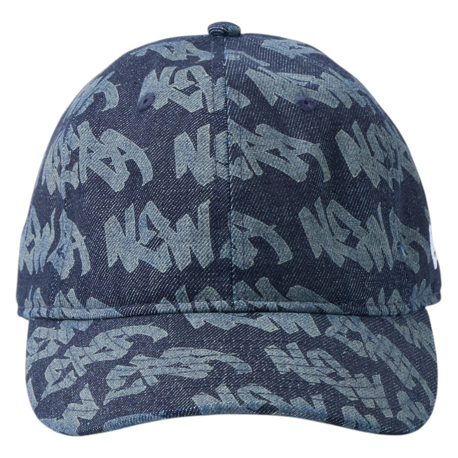 ニューエラ キャップ 帽子 NEW ERA CAP 9THIRTY Laser Burn Out レーザー加工 denim インディゴ デニム 14744986 正面
