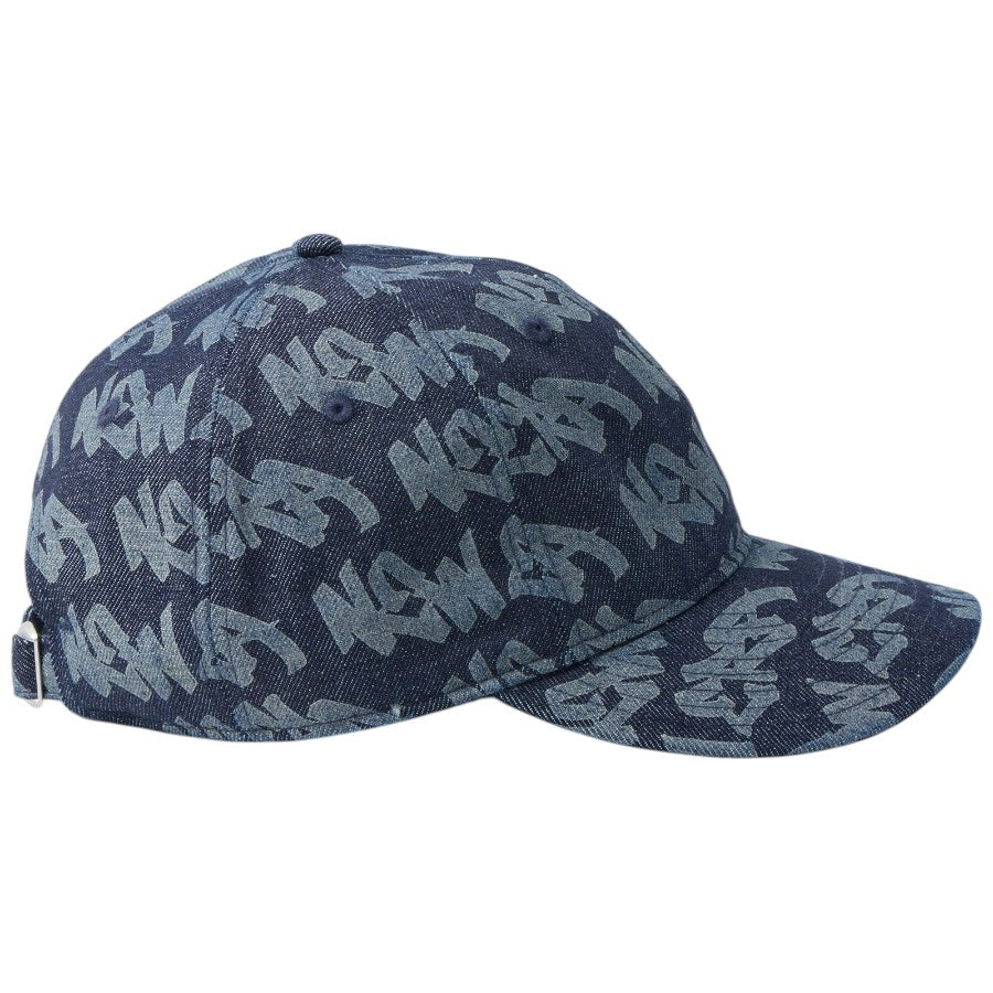 ニューエラ キャップ 帽子 NEW ERA CAP 9THIRTY Laser Burn Out レーザー加工 denim インディゴ デニム 14744986 右サイド