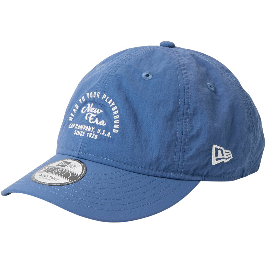 ニューエラ キャップ 帽子 NEW ERA CAP 9THIRTY Recycle Rip Stop リサイクル リップストップ アーチロゴ ラストブルー 14774414｜アウトドア 右斜め前