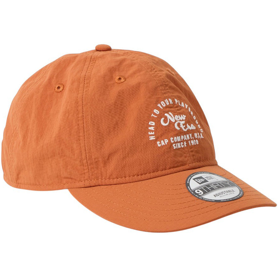 ニューエラ キャップ 帽子 NEW ERA CAP 9THIRTY Recycle Rip Stop リサイクル リップストップ アーチロゴ ラストオレンジ 14774413｜アウトドア 左斜め前
