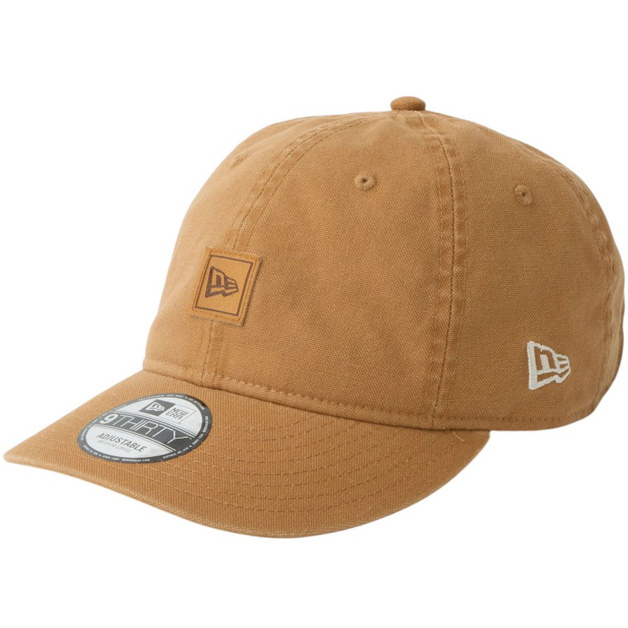 ニューエラ キャップ 帽子 NEW ERA CAP 9THIRTY フラッグロゴ ウーブンパッチ Washed Duck ダック ライトブロンズ 14745099 右斜め前