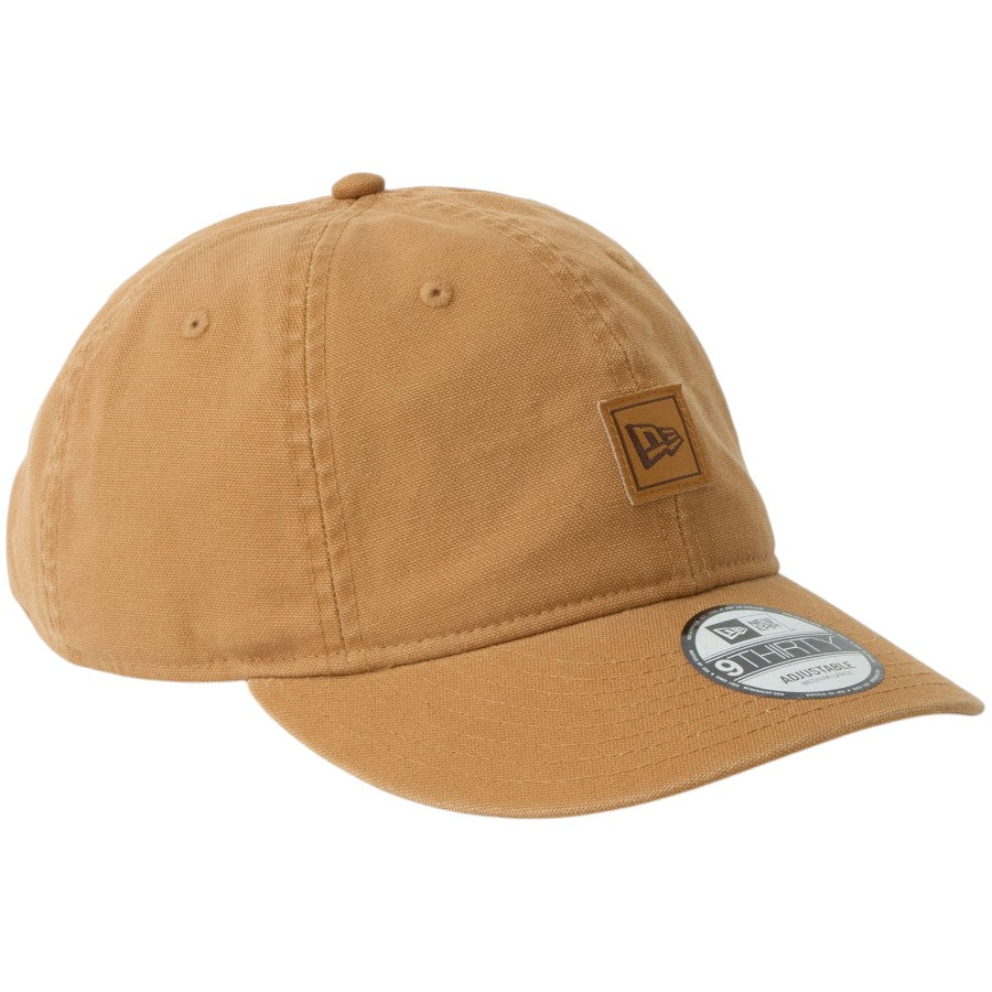 ニューエラ キャップ 帽子 NEW ERA CAP 9THIRTY フラッグロゴ ウーブンパッチ Washed Duck ダック ライトブロンズ 14745099 左斜め前