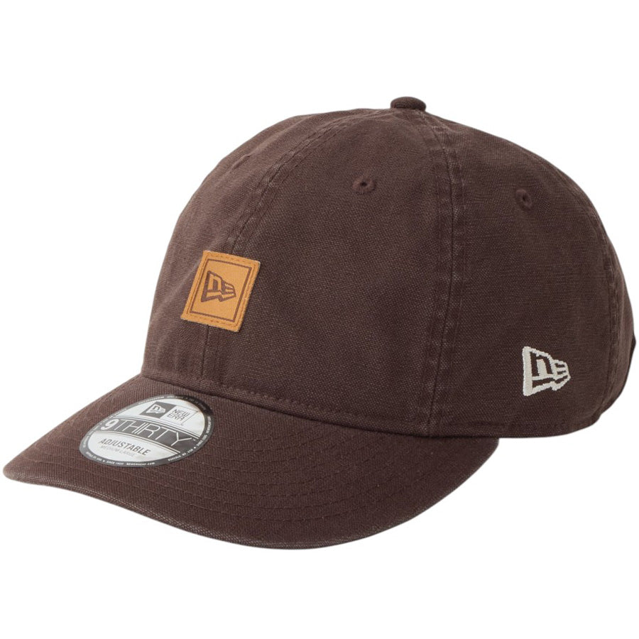 ニューエラ キャップ 帽子 NEW ERA CAP 9THIRTY フラッグロゴ ウーブンパッチ Washed Duck ダック ブラウンスエード 14745100 右斜め前