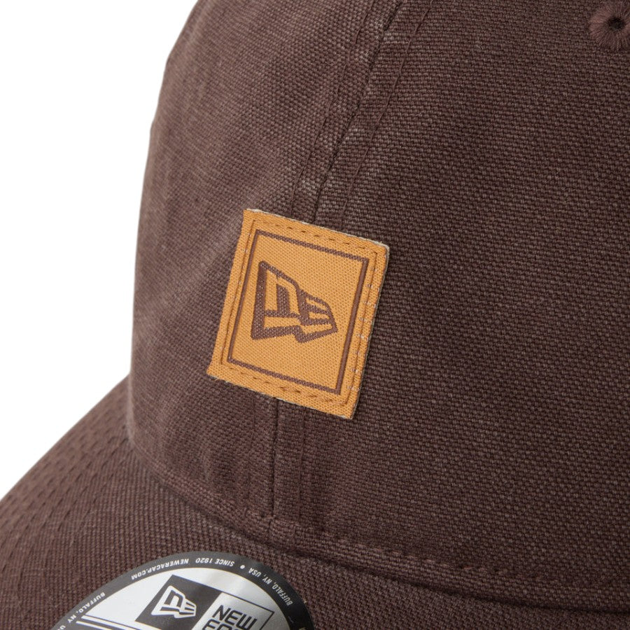 ニューエラ キャップ 帽子 NEW ERA CAP 9THIRTY フラッグロゴ ウーブンパッチ Washed Duck ダック ブラウンスエード 14745100 フロントパッチ