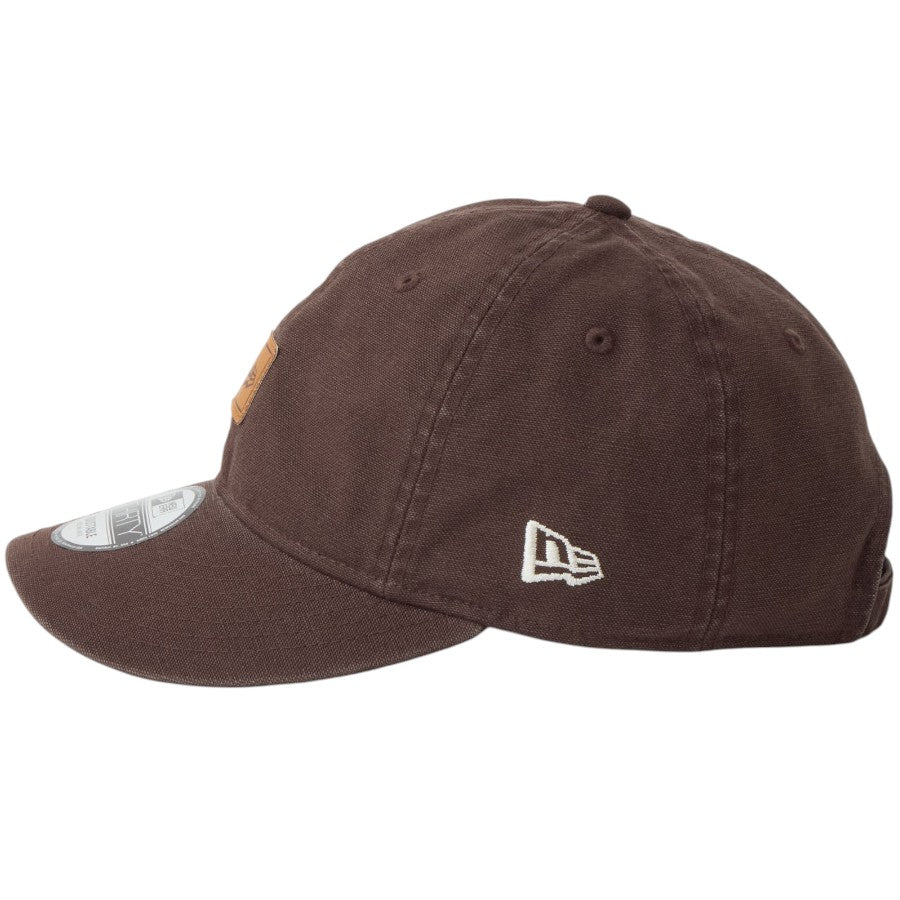 ニューエラ キャップ 帽子 NEW ERA CAP 9THIRTY フラッグロゴ ウーブンパッチ Washed Duck ダック ブラウンスエード 14745100 左サイド