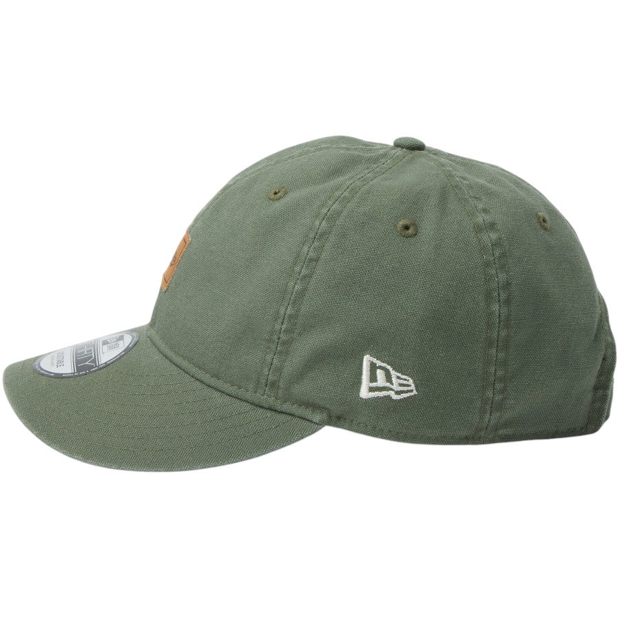 ニューエラ キャップ 帽子 NEW ERA CAP 9THIRTY フラッグロゴ ウーブンパッチ Washed Duck ダック オリーブ 14745098 左サイド