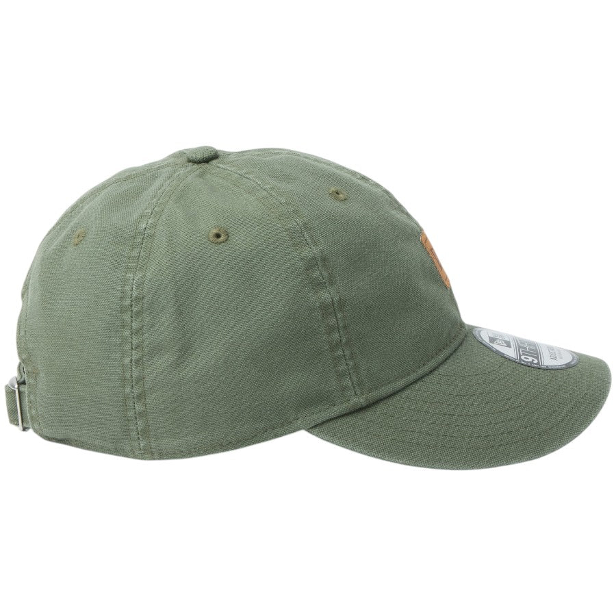 ニューエラ キャップ 帽子 NEW ERA CAP 9THIRTY フラッグロゴ ウーブンパッチ Washed Duck ダック オリーブ 14745098 右サイド