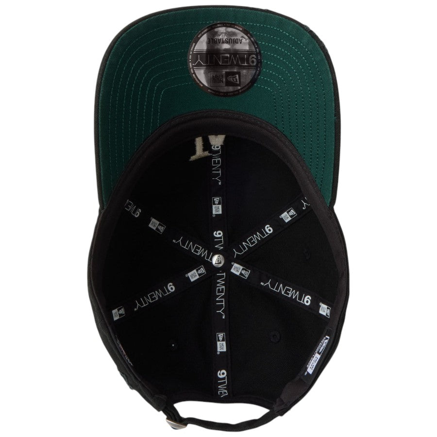 ニューエラ キャップ 帽子 NEW ERA CAP 9TWENTY MLB Visor Logo バイザーロゴ ダメージ ロサンゼルス ドジャース ブラック 14745079 グリーンアンダーバイザー
