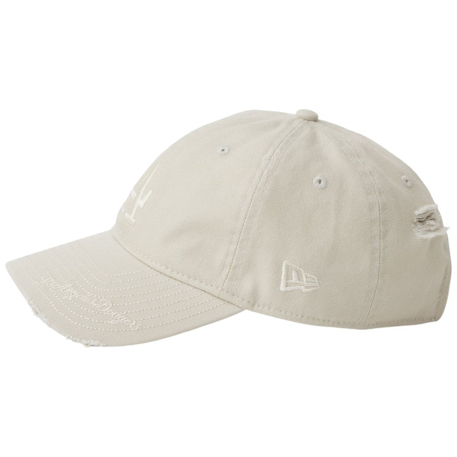 ニューエラ キャップ 帽子 NEW ERA CAP 9TWENTY MLB Visor Logo バイザーロゴ ダメージ ロサンゼルス ドジャース ストーン 14745078 左サイド