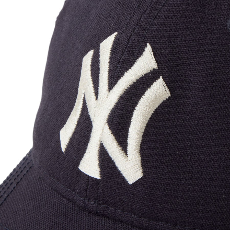 ニューエラ キャップ 帽子 NEW ERA CAP 9TWENTY MLB Visor Logo バイザーロゴ ダメージ ニューヨーク ヤンキース ネイビー 14745044 フロントロゴ