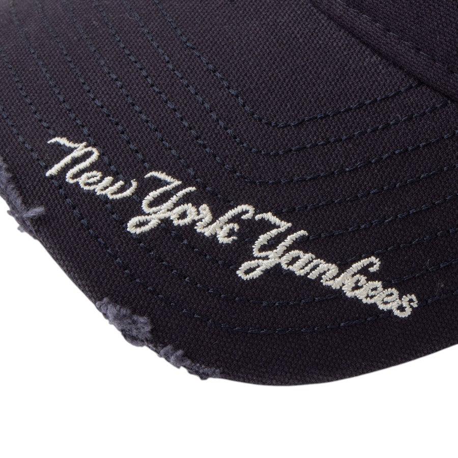 ニューエラ キャップ 帽子 NEW ERA CAP 9TWENTY MLB Visor Logo バイザーロゴ ダメージ ニューヨーク ヤンキース ネイビー 14745044 バイザーロゴ