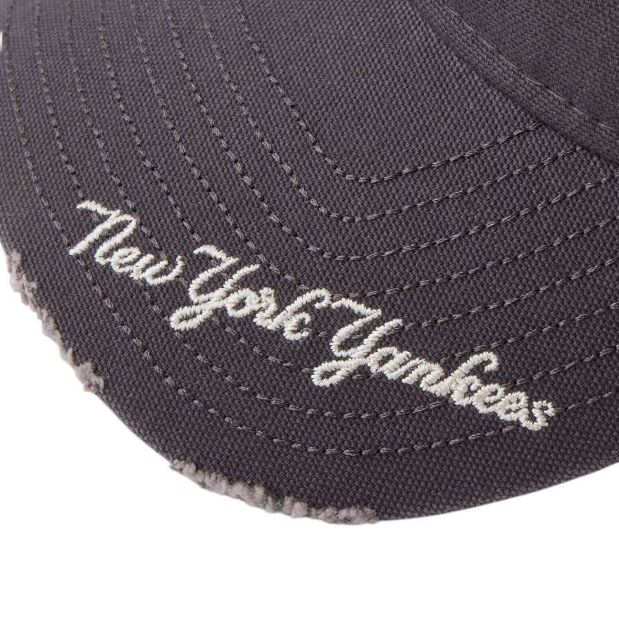 ニューエラ キャップ 帽子 NEW ERA CAP 9TWENTY MLB Visor Logo バイザーロゴ ダメージ ニューヨーク ヤンキース グラファイト 14745045 バイザー 刺繍