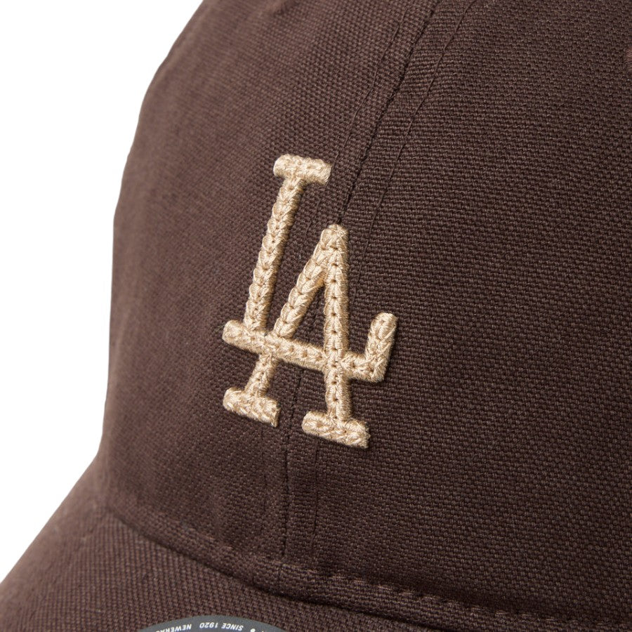 ニューエラ キャップ 帽子 NEW ERA CAP 9TWENTY ロサンゼルス ドジャース クーパーズタウン Damaged Duck Canvas ダメージ ダックキャンバス グラファイト ブラウンスエード  14745077 フロントロゴ