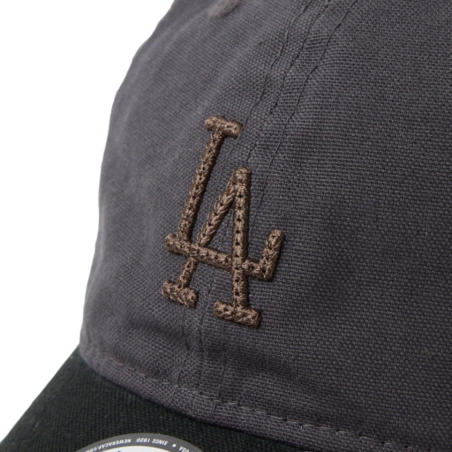 ニューエラ キャップ 帽子 NEW ERA CAP 9TWENTY ロサンゼルス ドジャース クーパーズタウン Damaged Duck Canvas ダメージ ダックキャンバス グラファイト ブラック 14745076 フロントロゴ