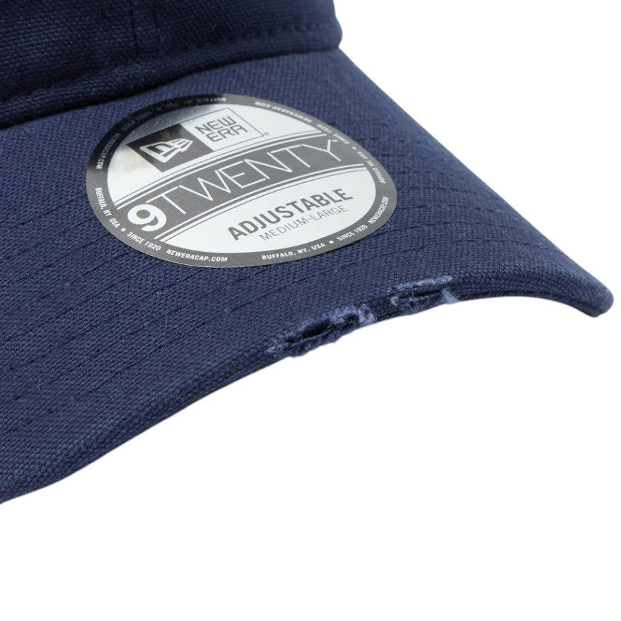 ニューエラ キャップ 帽子 NEW ERA CAP 9TWENTY ニューヨーク ヤンキース クーパーズタウン Damaged Duck Canvas ダメージ ダックキャンバス オーシャンサイドブルー 14745043 バイザー