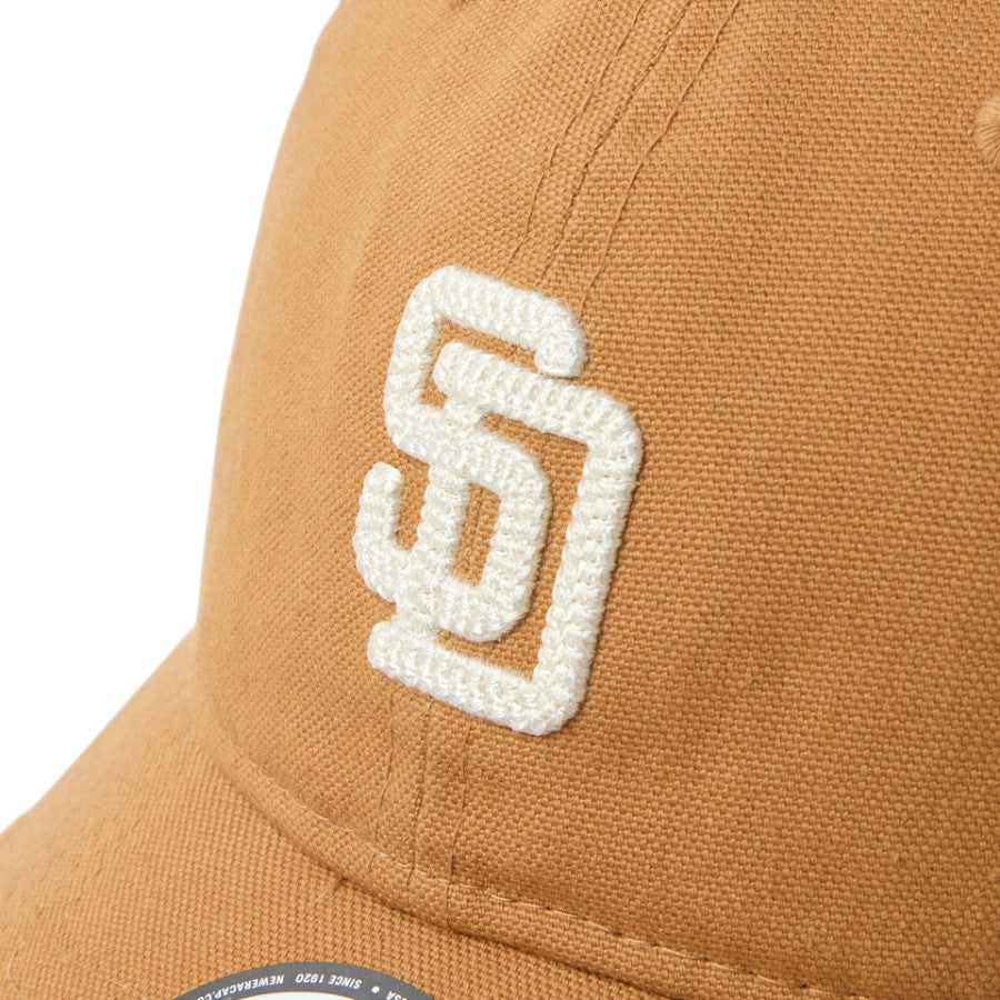 ニューエラ キャップ 帽子 NEW ERA CAP 9TWENTY サンディエゴ パドレス クーパーズタウン Damaged Duck Canvas ダメージ ダックキャンバス ライトブロンズ 14745026 フロントロゴ
