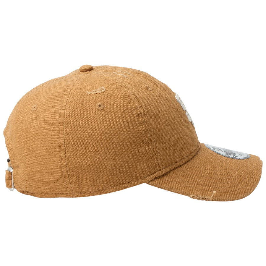 ニューエラ キャップ 帽子 NEW ERA CAP 9TWENTY サンディエゴ パドレス クーパーズタウン Damaged Duck Canvas ダメージ ダックキャンバス ライトブロンズ 14745026 右サイド