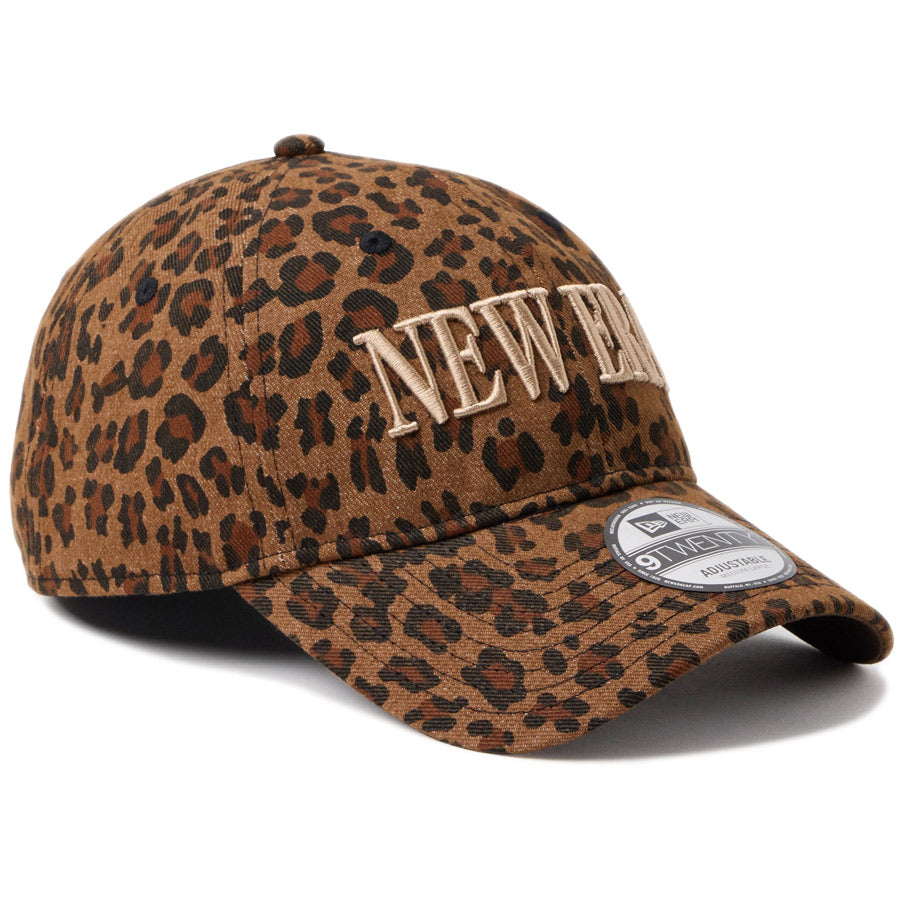 ニューエラ キャップ NEW ERA 9TWENTY レオパード Leopard ブラウン ベージュ 14745069 左斜め