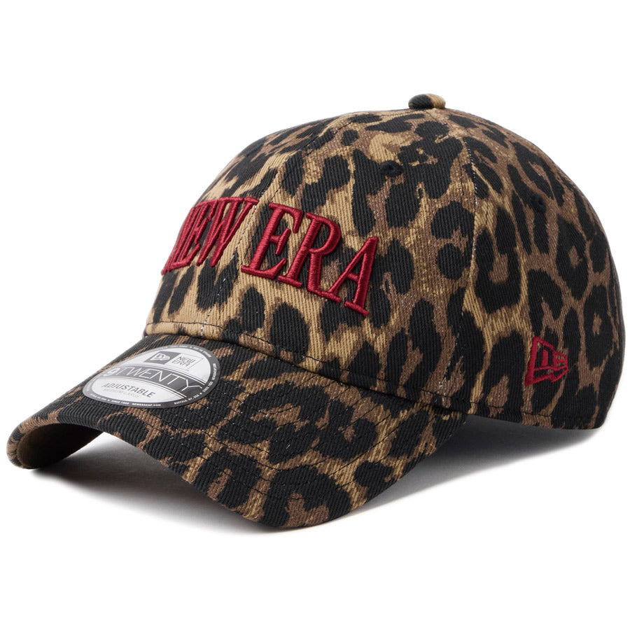 ニューエラ キャップ NEW ERA 9TWENTY レオパード Leopard ブラウン レッド 14745070 右斜め