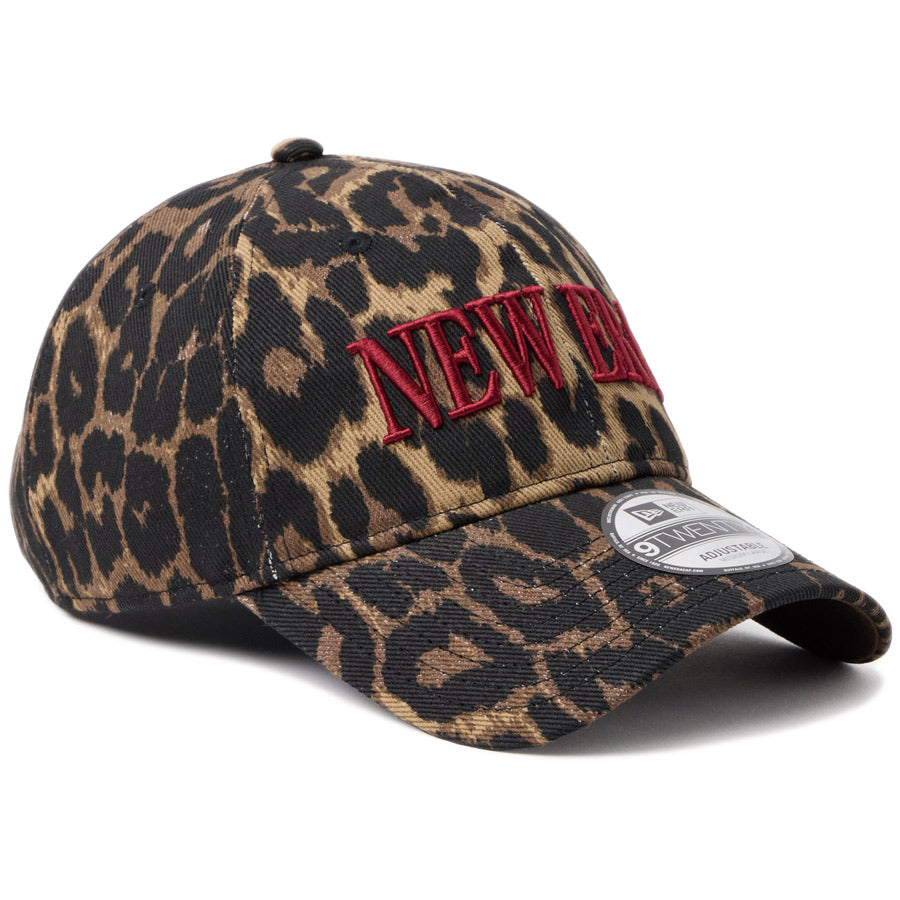 ニューエラ キャップ NEW ERA 9TWENTY レオパード Leopard ブラウン レッド 14745070 左斜め
