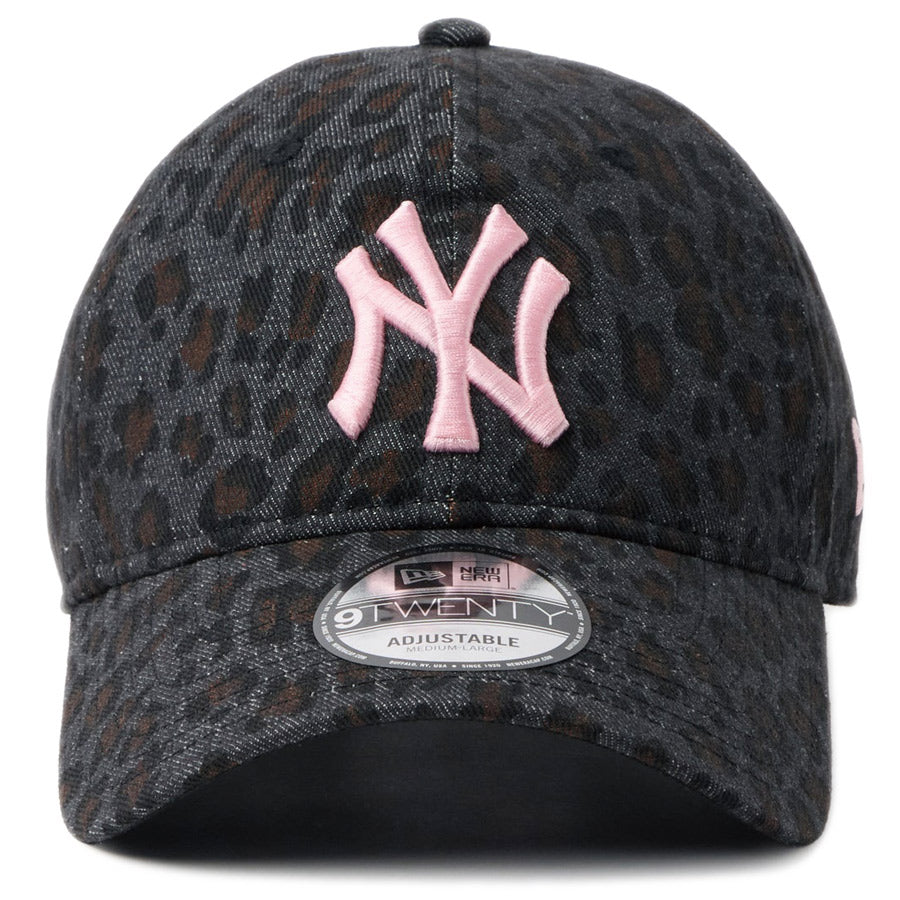 ニューエラ キャップ NEW ERA 9TWENTY レオパード Leopard ニューヨーク ヤンキース ブラック ピンク 14745052 正面