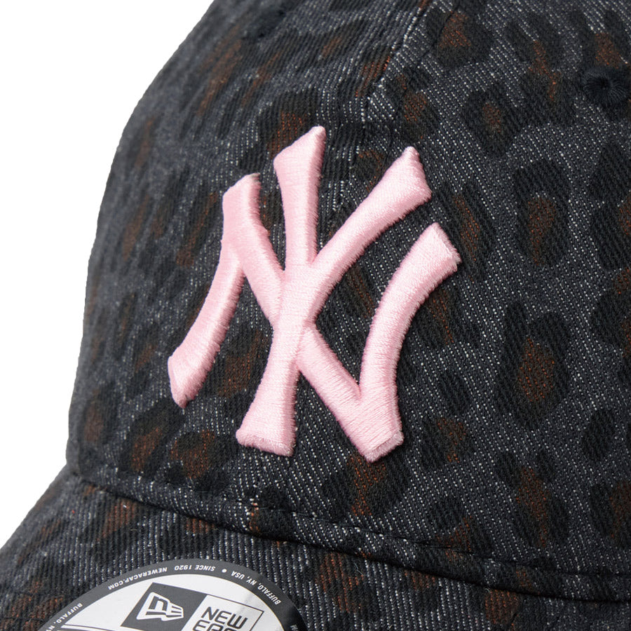 ニューエラ キャップ NEW ERA 9TWENTY レオパード Leopard ニューヨーク ヤンキース ブラック ピンク 14745052 フロントロゴ
