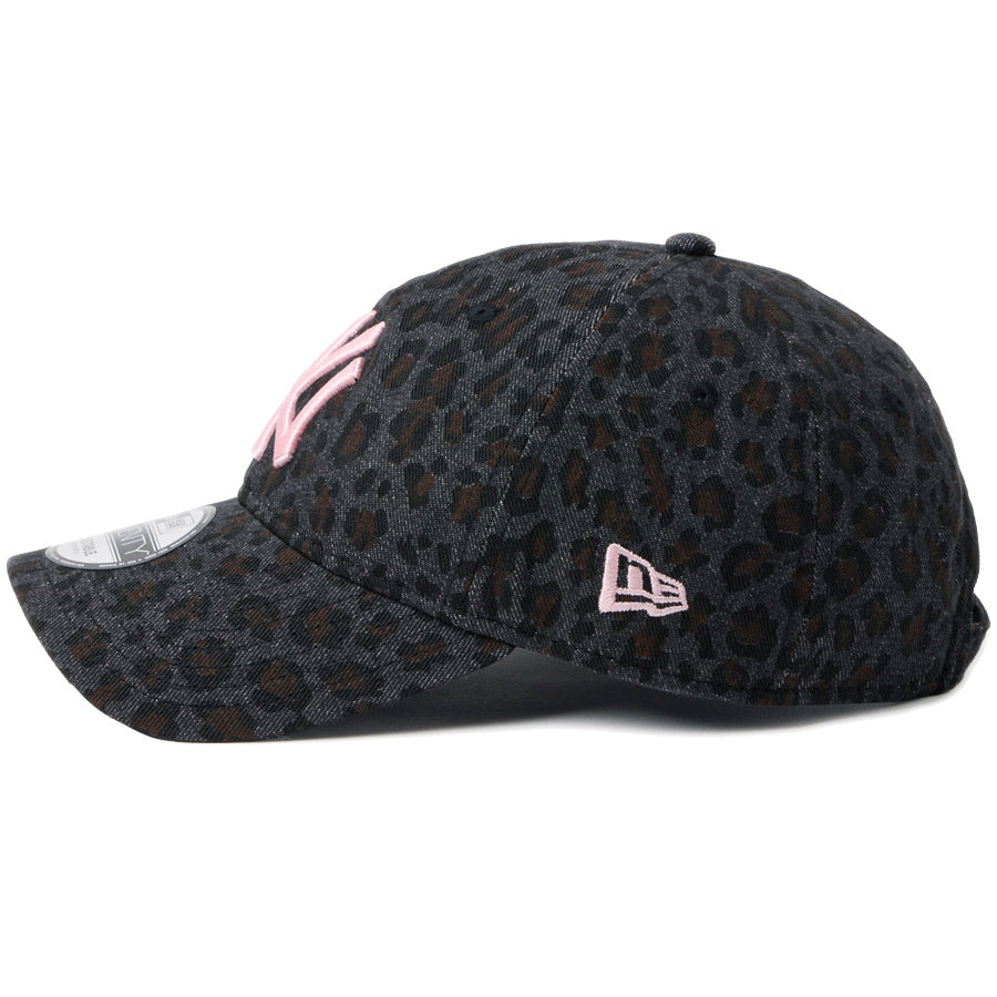 ニューエラ キャップ NEW ERA 9TWENTY レオパード Leopard ニューヨーク ヤンキース ブラック ピンク 14745052 左サイド