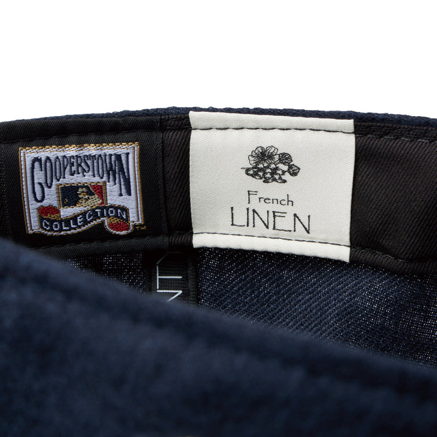 ニューエラ キャップ NEW ERA 9TWENTY フレンチリネン French Linen クーパーズタウン ニューヨーク ヤンキース ネイビー 14745054 インナー
