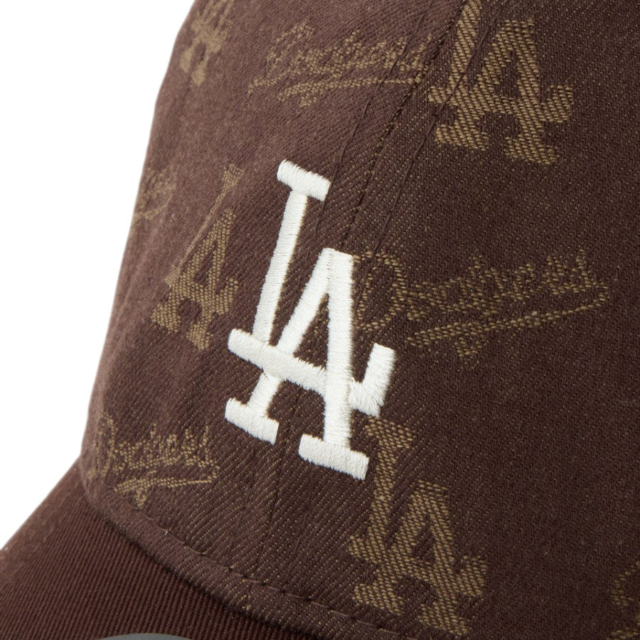 ニューエラ キャップ 帽子 NEW ERA CAP 9TWENTY MLB Jacquard ジャカード ロサンゼルス ドジャース ブラウン 14745089 フロントロゴ