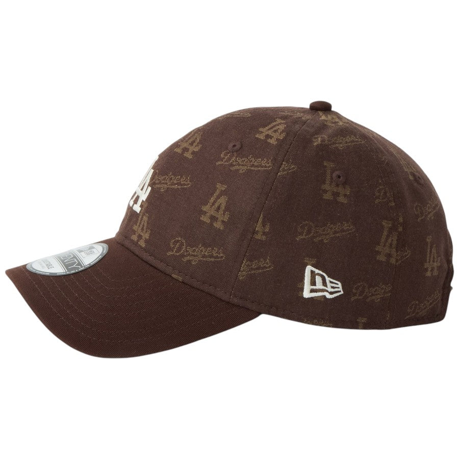 ニューエラ キャップ 帽子 NEW ERA CAP 9TWENTY MLB Jacquard ジャカード ロサンゼルス ドジャース ブラウン 14745089 左サイド