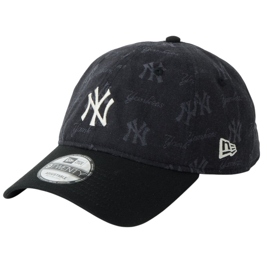 ニューエラ キャップ 帽子 NEW ERA CAP 9TWENTY MLB Jacquard ジャカード ニューヨーク ヤンキース ブラック 14745053 親子 コーデ  右斜め前