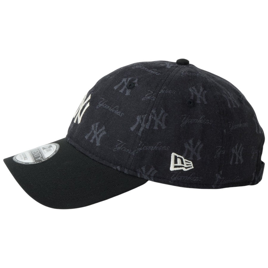 ニューエラ キャップ 帽子 NEW ERA CAP 9TWENTY MLB Jacquard ジャカード ニューヨーク ヤンキース ブラック 14745053 親子 コーデ  左サイド