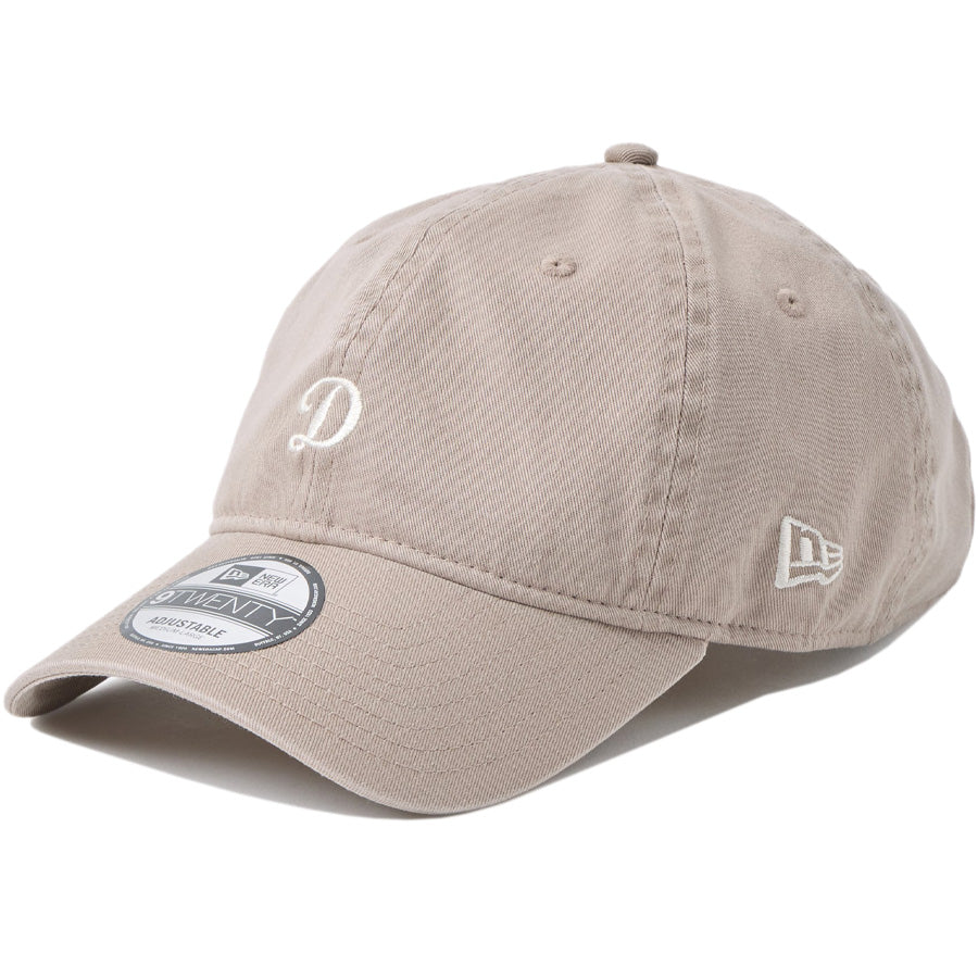 ニューエラ キャップ 帽子 NEW ERA CAP 9TWENTY MLB ベージュ スウェットバンド ロサンゼルス ドジャース Dロゴ アッシュブラウン 14745085 右斜め前