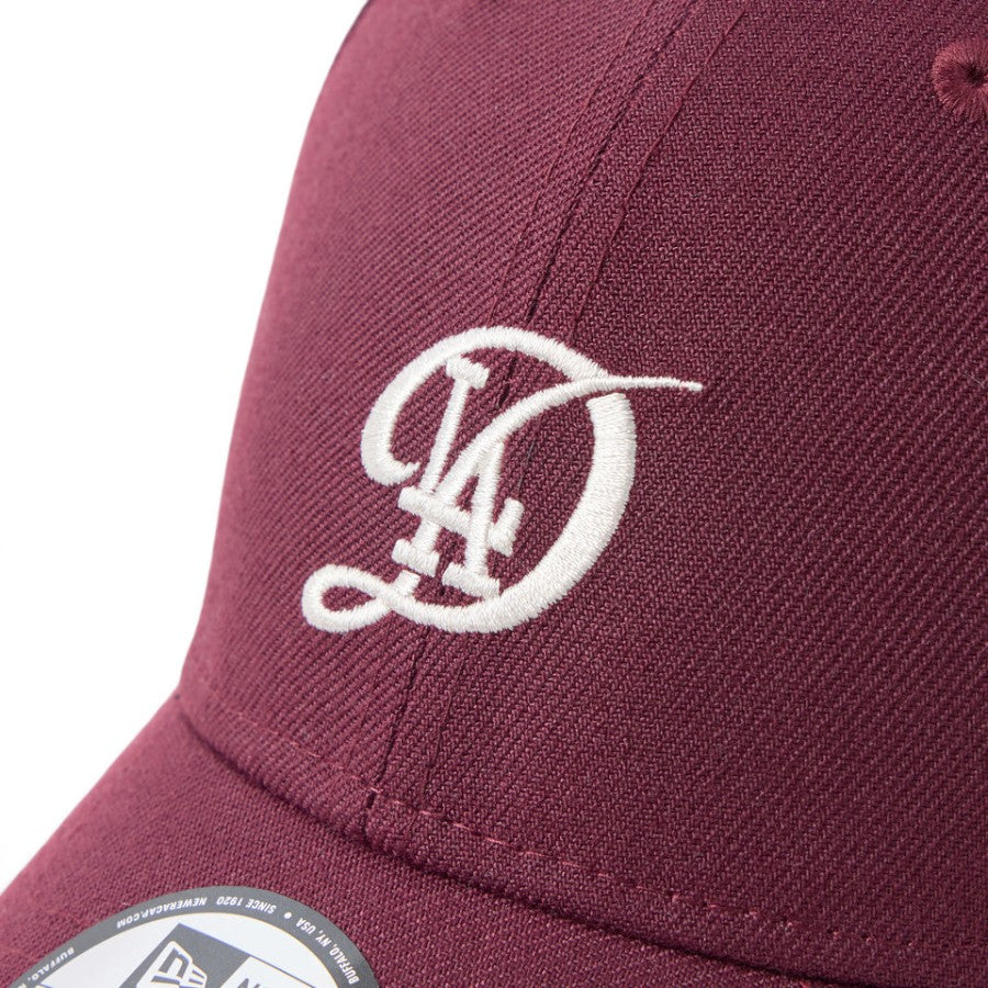 ニューエラ キャップ 帽子 NEW ERA CAP 9FORTY MLB ベージュ スウェットバンド ロサンゼルス ドジャース シティーコネクトロゴ フロステッドバーガンディー 14744854 フロントロゴ