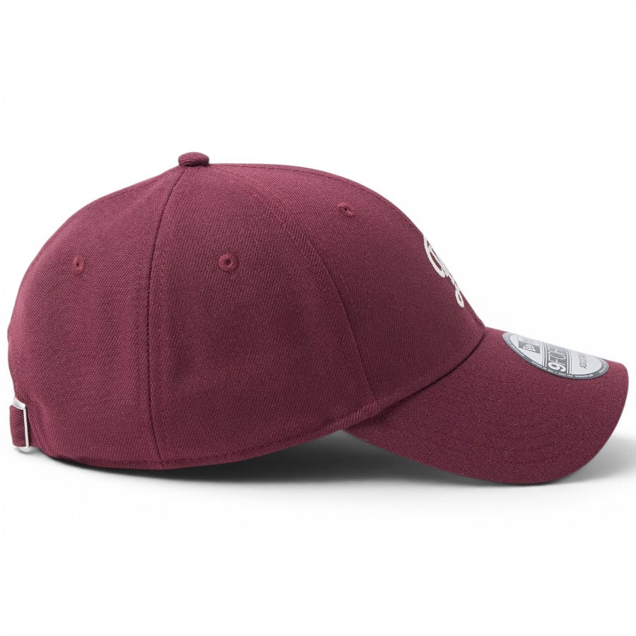ニューエラ キャップ 帽子 NEW ERA CAP 9FORTY MLB ベージュ スウェットバンド ロサンゼルス ドジャース シティーコネクトロゴ フロステッドバーガンディー 14744854 右サイド