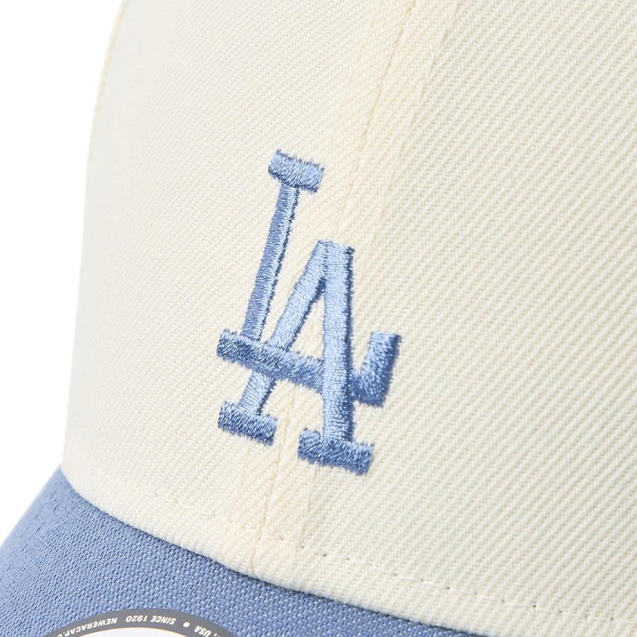 ニューエラ キャップ 帽子 NEW ERA CAP 9FORTY MLB ベージュ スウェットバンド ロサンゼルス ドジャース クロームホワイト/スレート 14744855 フロントロゴ