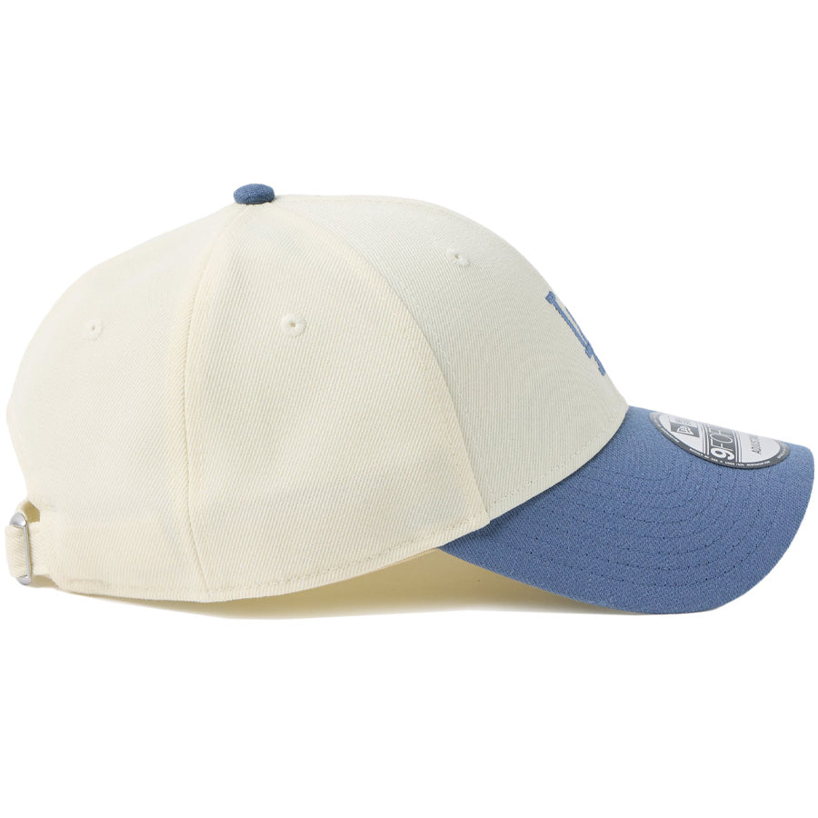 ニューエラ キャップ 帽子 NEW ERA CAP 9FORTY MLB ベージュ スウェットバンド ロサンゼルス ドジャース クロームホワイト/スレート 14744855 右サイド