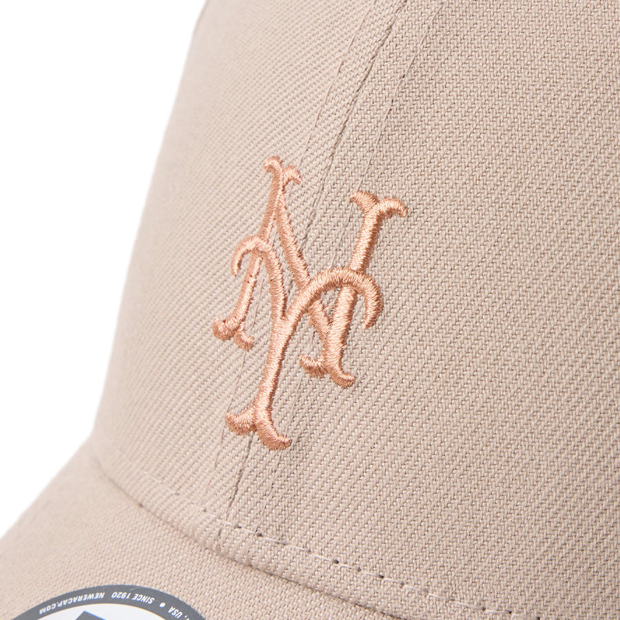 ニューエラ キャップ 帽子 NEW ERA CAP  9FORTY MLB ベージュ スウェットバンド ニューヨーク メッツ アッシュブラウン 14744847 フロントロゴ