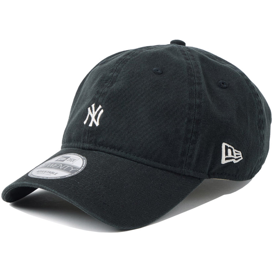 ニューエラ キャップ 帽子 NEW ERA CAP 9TWENTY MLB ベージュ スウェットバンド ニューヨーク ヤンキース ブラック 14745058 右斜め前