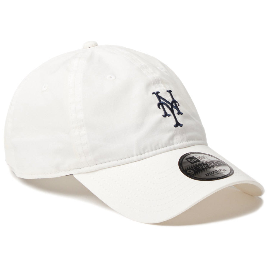 ニューエラ キャップ NEW ERA CAP MLB 9TWENTY Typewriter コットンタイプライター ニューヨーク メッツ オフホワイト 14745059 左斜め前