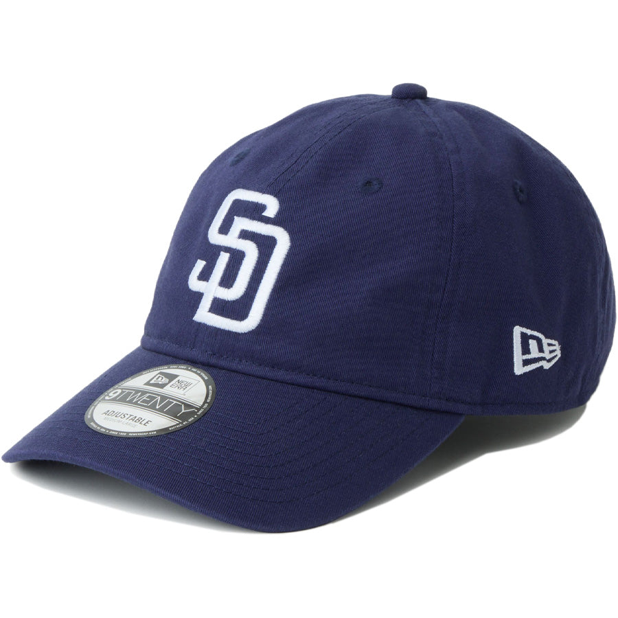 ニューエラ キャップ 帽子 NEW ERA CAP 9TWENTY MLB Side Patch サイドパッチ サンディエゴ パドレス ライトネイビー 14745028 右斜め前