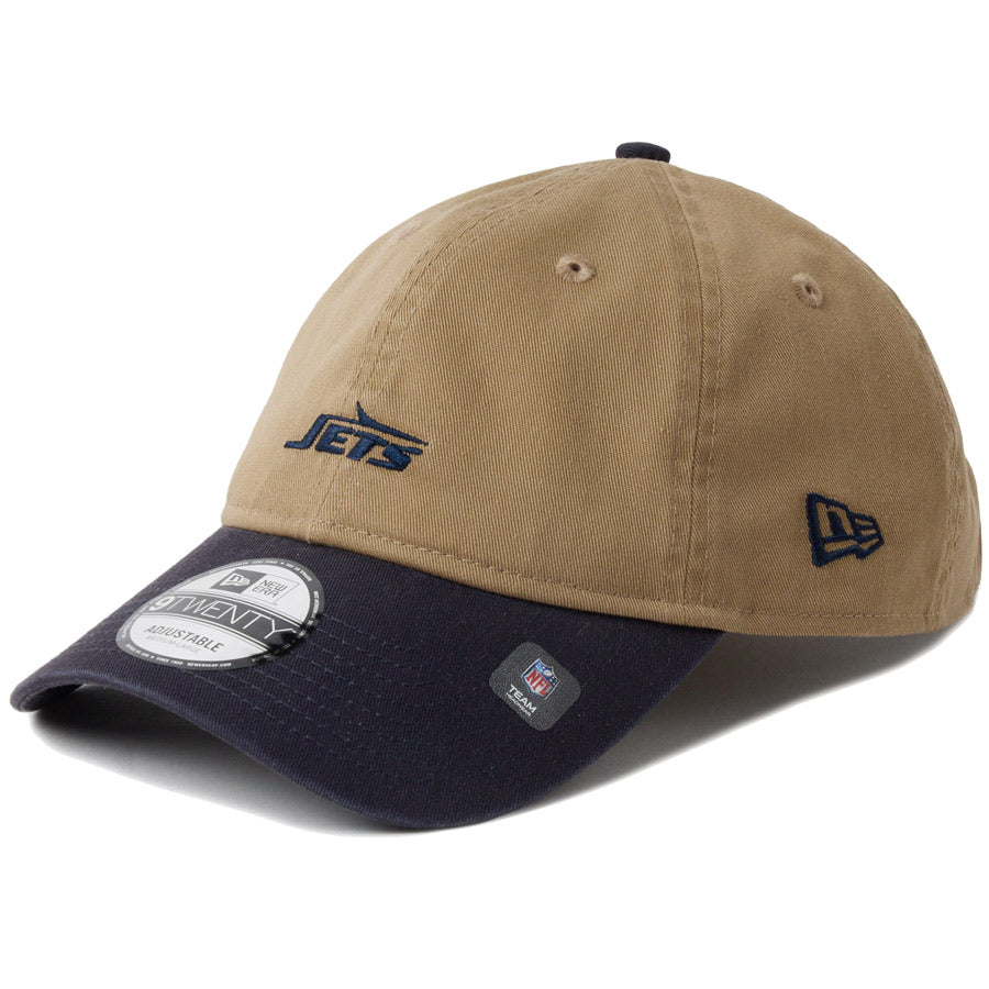 ニューエラ キャップ NEW ERA 9TWENTY NFL Mini Logo ミニロゴ ニューヨーク ジェッツ カーキ/ネイビー 14745061 右斜め