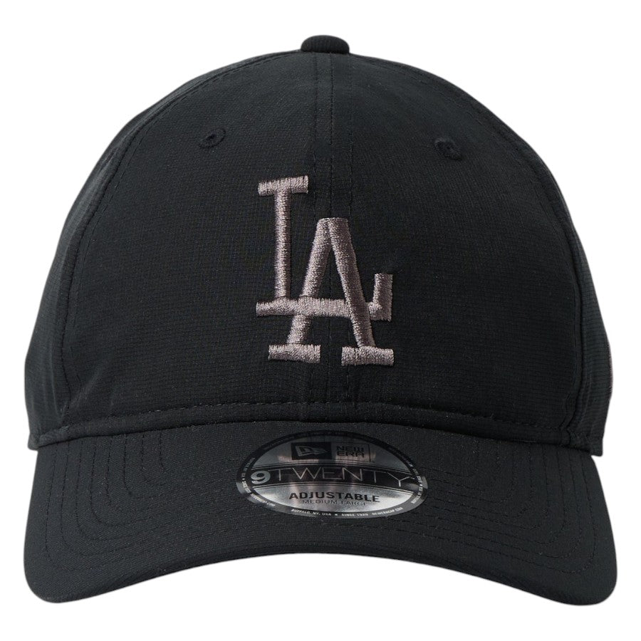 ニューエラ キャップ 帽子 NEW ERA CAP 9TWENTY Tech Air テック エアー 撥水キャップ 通気性キャップ ロサンゼルス ドジャース ブラック 14774420｜アウトドア 正面