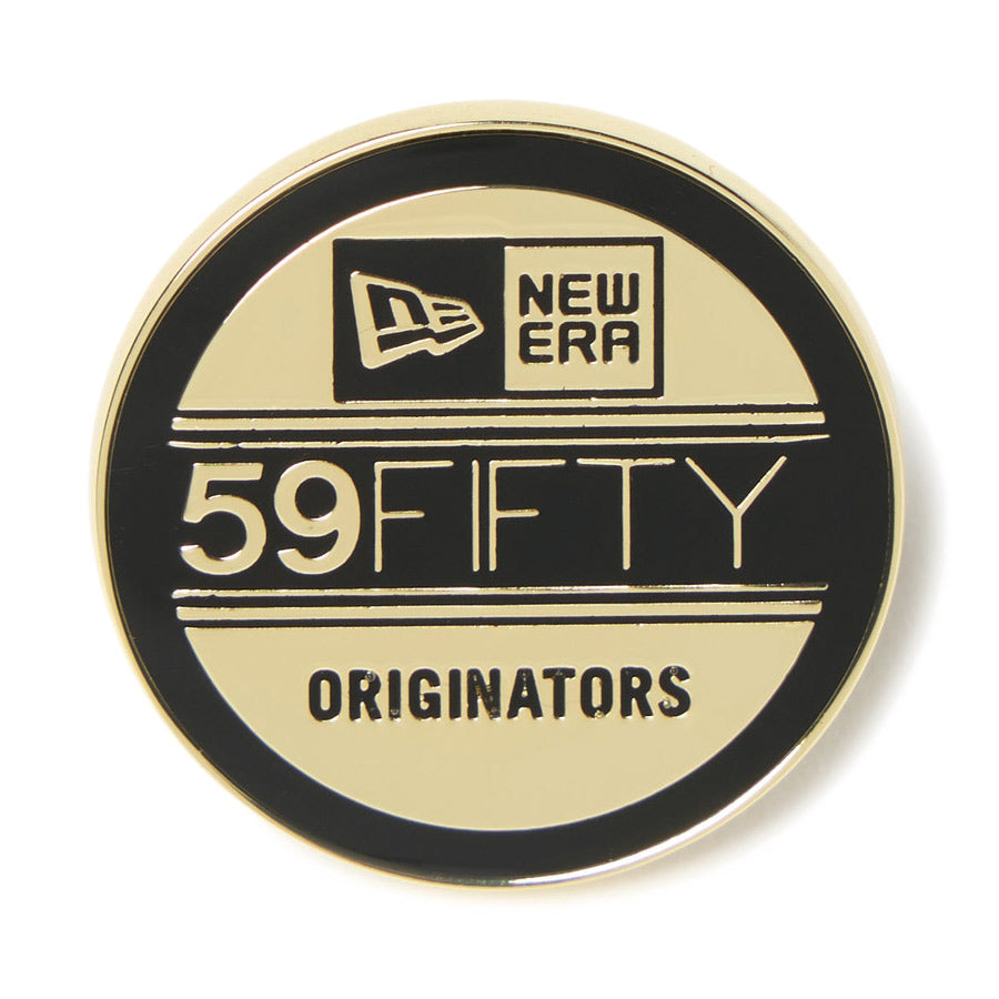ニューエラ NEW ERA キャップアクセサリー ピンズ 59FIFTY バイザーステッカー ゴールド ブラック 14751660 フロント
