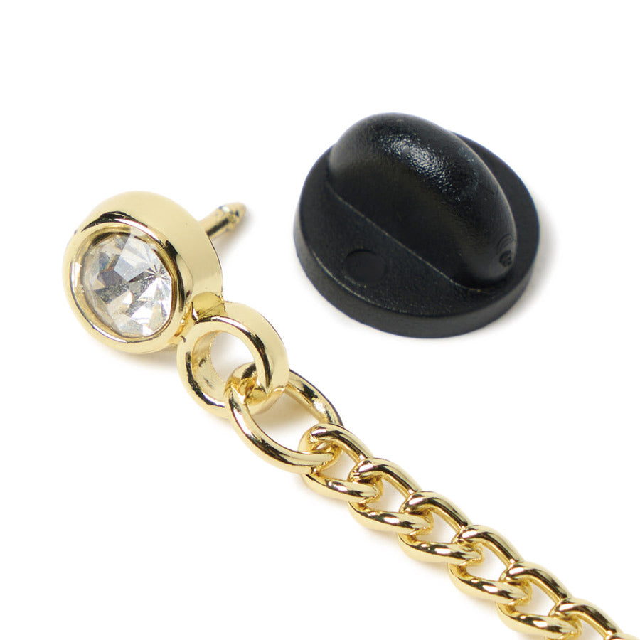 ニューエラ NEW ERA キャップアクセサリー チェーン PINS ピンズ Flagロゴ ゴールド ブラック 14751686 留め具