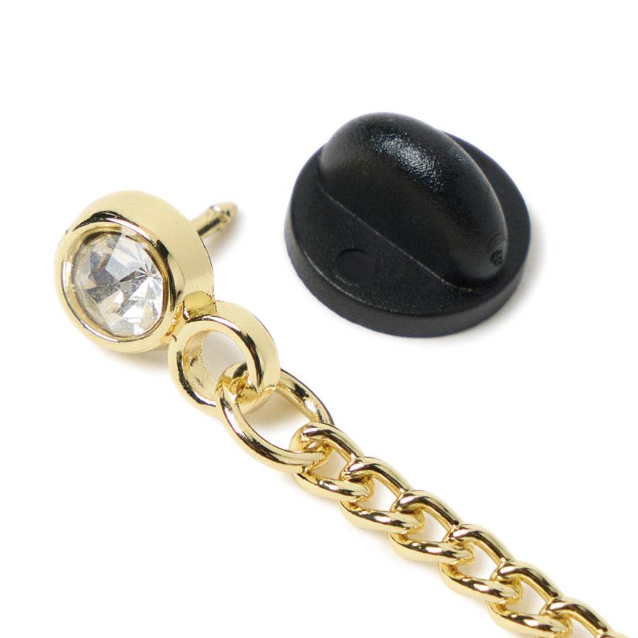 ニューエラ NEW ERA キャップアクセサリー チェーン ピンズ PINS 59FIFTY バイザーステッカー ゴールド ブラック 背面