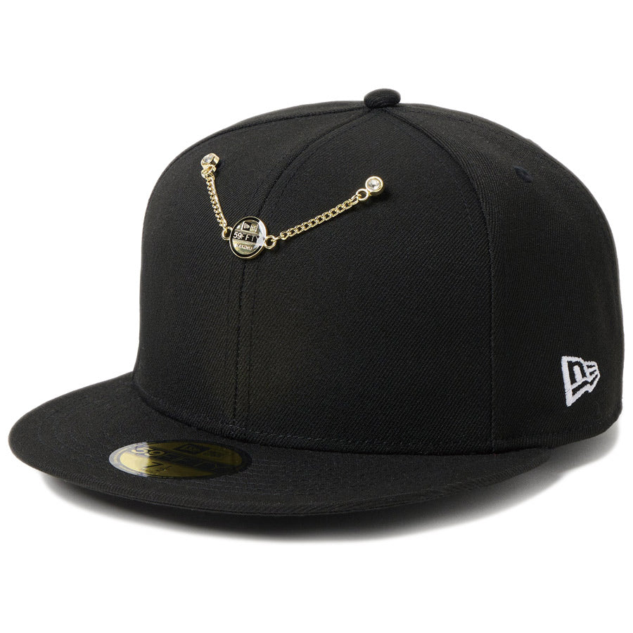 ニューエラ NEW ERA キャップアクセサリー チェーン ピンズ PINS 59FIFTY バイザーステッカー ゴールド ブラック サンプル